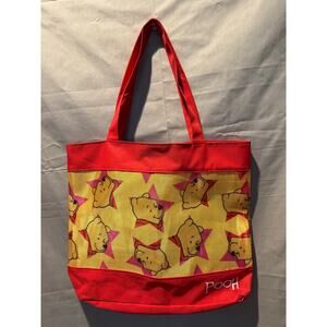 Pooh Beach Tote Bag/ Overnight Bag Mesh With Bonus Coin Purse